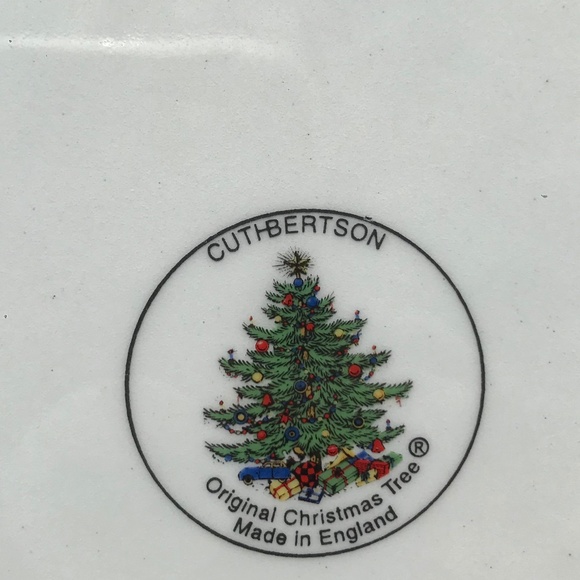 Set Of 4 Vintage Cuthbertson “Christmas Tree” Bread/Dessert Plates 7” - Picture 3 of 6